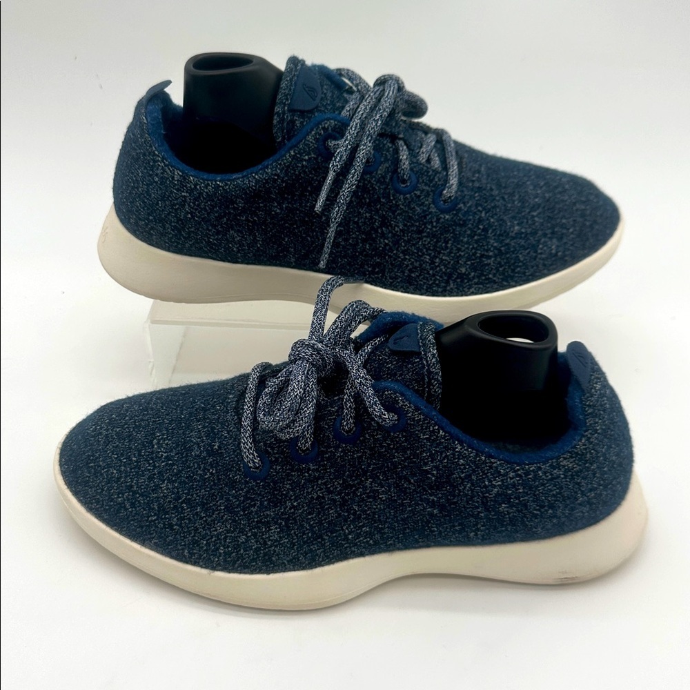 Allbirds Wool Runner Womens Size 7.5 Navy Blue Lace Up Running Shoes